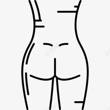 人体臀部图标图标