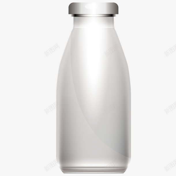 矮脚瓶矢量图ai免抠素材_新图网 https://ixintu.com 牛奶瓶 玻璃瓶 瓶子 瓶子矢量 矢量图