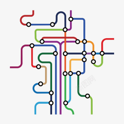 规划路线图抽象铁规划线路图矢量图高清图片