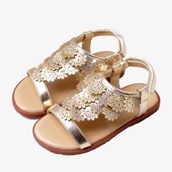 粉色韩版女童鞋夏季罗马公主鞋高清图片