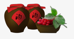 酒罐简洁重阳传统节日酒高清图片