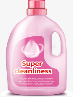 洗涤剂粉色瓶子洗衣液矢量图高清图片