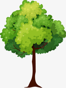 手绘彩色大树15素材