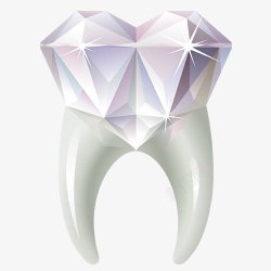 牙医刷牙牙齿与钻石高清图片