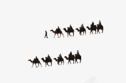 驼峰骑骆驼的队伍高清图片