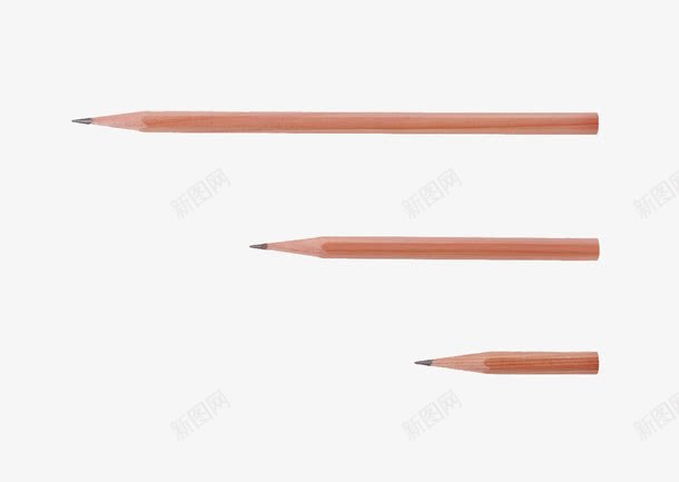 呈梯形的铅笔png免抠素材_新图网 https://ixintu.com 三支铅笔 创意摆设 文具 画笔 长短不一的铅笔