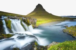 瀑布风光冰岛风光美景高清图片
