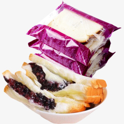优米优米紫米面包10袋装高清图片