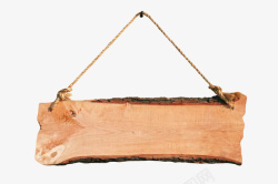 麻绳木纹背景图片棕色大块木头挂着的木板实物高清图片