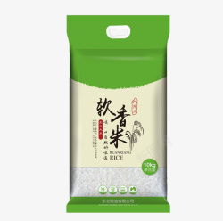 嫩绿色真空包装袋装米效果图素材