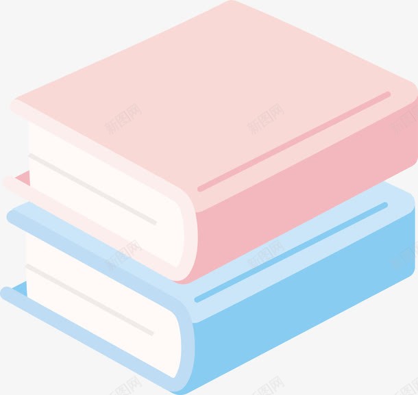 两本堆在一起的书png免抠素材_新图网 https://ixintu.com 一堆书 两本书 书籍 矢量png 粉色书本 蓝色书本