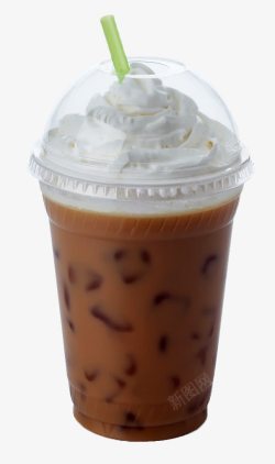 冰美式咖啡奶盖高清图片