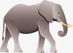 大象动物园手绘元素矢量图素材