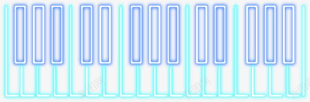 蓝色线条钢琴png免抠素材_新图网 https://ixintu.com 乐器 电子琴 线条标志 蓝色钢琴 装饰图案 霓虹灯