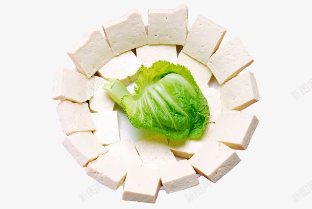 白色青菜方块豆腐png免抠素材_新图网 https://ixintu.com 嫩豆腐 方块 白色 素食 豆制品 豆腐 青菜 食材 食物