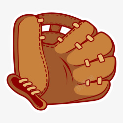 棒球和手套体育用品卡通棒球手套矢量图高清图片