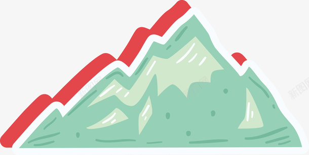 绿色卡通山峰图标png_新图网 https://ixintu.com 卡通悬浮山体 卡通高山 图标 山体 山峰 山脉 高山