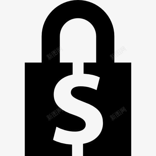 资金安全锁的标志图标png_新图网 https://ixintu.com 安全 挂锁 标志 电子商务 符号 美元 钥匙锁 钱 钱字符号 锁