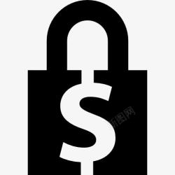 电子商务符号资金安全锁的标志图标高清图片