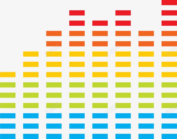 彩虹色音量大小图标png_新图网 https://ixintu.com 声波 声音频率 彩虹色 音乐频率 音量图标 音量大小