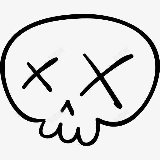 万圣节骷髅手拉骨图标png_新图网 https://ixintu.com 万圣节 人 十字架 头 眼睛 轮廓 骨 骷髅