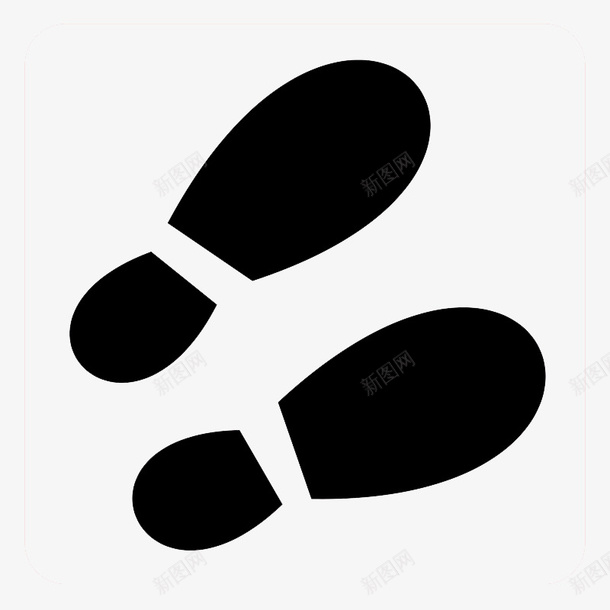 黑色皮鞋足印图标png_新图网 https://ixintu.com 卡通 大足印 手绘 皮鞋 足印 足迹 足迹绘画 黑色
