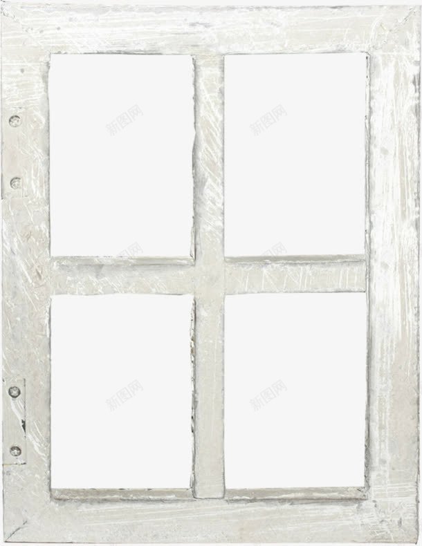 白色手绘木头窗框png免抠素材_新图网 https://ixintu.com 木头 白色 白色窗框 窗框