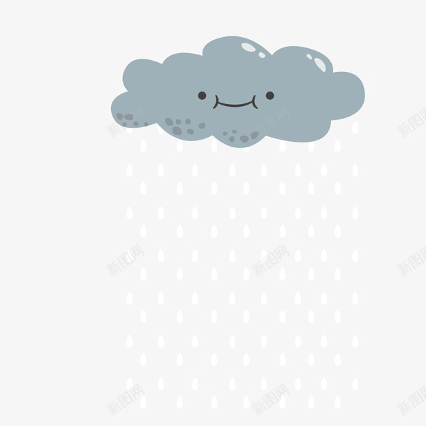 卡通下雨天矢量图ai免抠素材_新图网 https://ixintu.com 下雨动画 下雨天 卡通动物 手绘 矢量图 背景装饰 阴雨天气 雨滴下落 黑色云朵