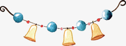 红绳铜铃铛卡通铃铛矢量图高清图片