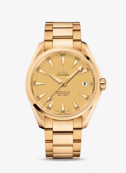 海马系列金色欧米茄腕表手表男士手表高清图片