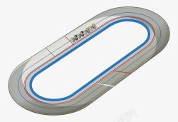自行车赛道椭圆形赛车道高清图片
