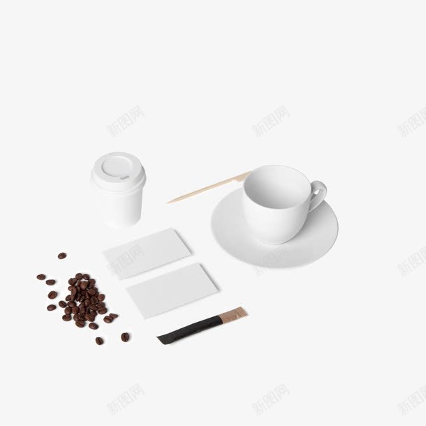 咖啡杯与咖啡豆png免抠素材_新图网 https://ixintu.com 产品实物 小刀 手拿小刀 白色咖啡杯 白色瓷杯 白色纸杯 纸片 黑色咖啡豆