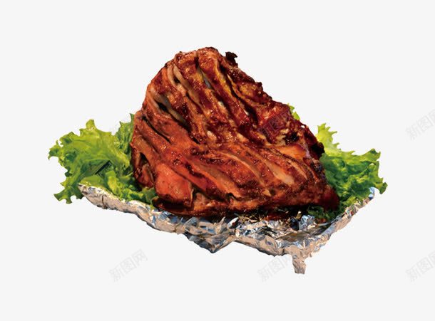 烤羊肉png免抠素材_新图网 https://ixintu.com 烤肉 肉食 锡纸 锡纸烧烤 青菜