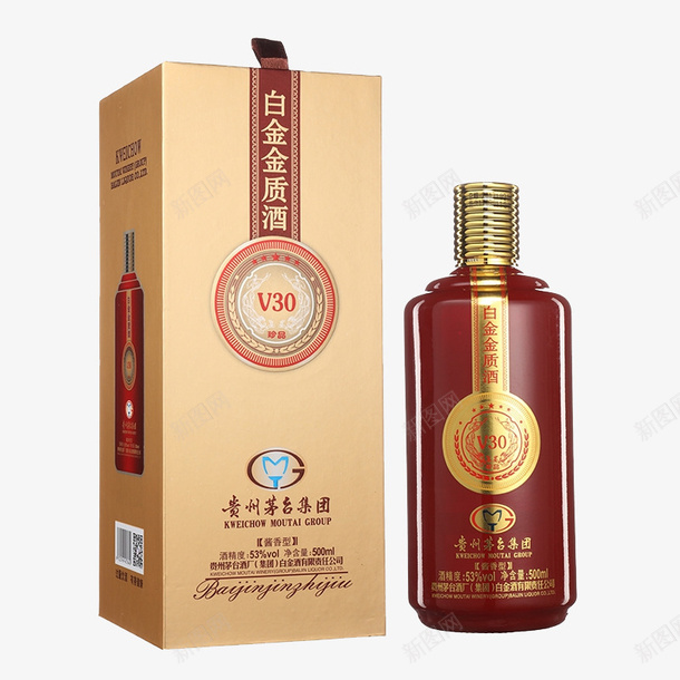 贵州名酒白金红金质酒53度psd免抠素材_新图网 https://ixintu.com 53度 名烟名酒 白酒 白金红金质酒 贵州名酒 酱香型
