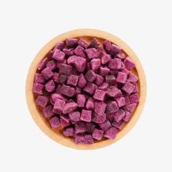 一只紫薯饼紫薯零食紫薯块高清图片