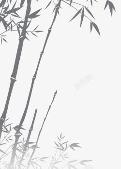 竹林剪影竹子高清图片