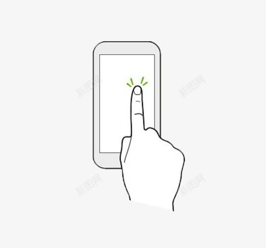 点按手机png免抠素材_新图网 https://ixintu.com 手指 手机 按压 点击 点赞手指