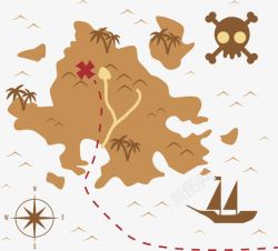 复古海盗地图素材