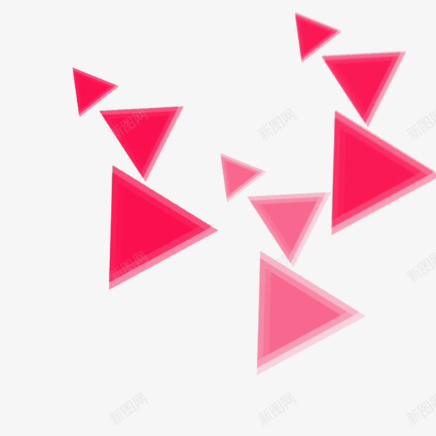红色大中小正三角形数个png免抠素材_新图网 https://ixintu.com 一个三角形 三角型 几何图形 大中小 数个 正三角形 等边三角形 红色 锐角三角形