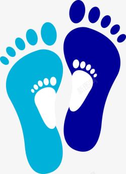 小脚修身型脚印图形logo模板图标高清图片
