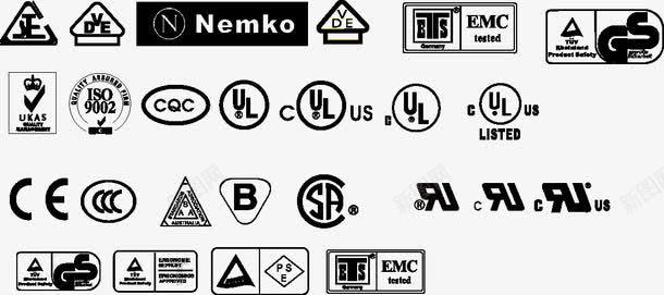 认证标识QSEMCCE矢量图图标ai_新图网 https://ixintu.com CE EMC GS ISO9002 QS 像素ce 矢量图 认证标识 黑白标识