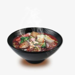 红菇红汤火锅冒菜蘑菇蔬菜高清图片