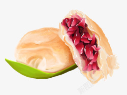 紫薯玫瑰鲜花饼云南鲜花饼美味零食高清图片