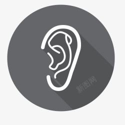 人体耳朵人体器官图标高清图片