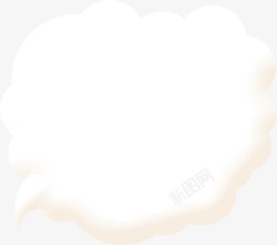 立体云对话框高清图片