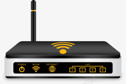 路由器设备橙色路由器图高清图片