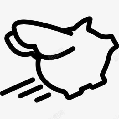 飞猪的轮廓图标图标