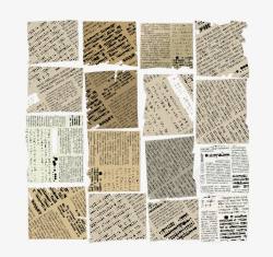 报纸碎片复古报纸碎片高清图片