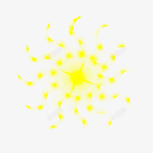 黄色太阳光效png免抠素材_新图网 https://ixintu.com 光圈 光效 光斑 十字光 十字光效 图案 彩色 星光 眩光 闪烁