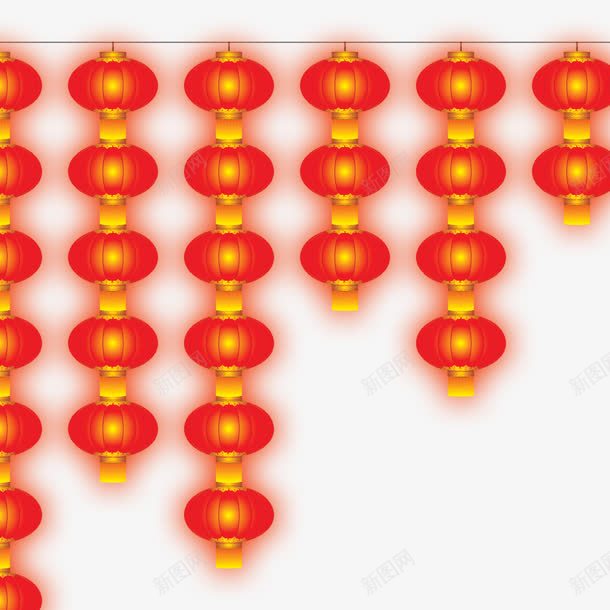 串灯元素png免抠素材_新图网 https://ixintu.com png 串灯 卡通 灯笼